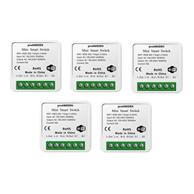 Immagine di proAMEDEN Interruttore intelligente WiFi 16A, MINI Smart Switch Wifi, Modulo interruttore, App Tuya/SmartLife, Compatibile con Alexa, Google Home (5)