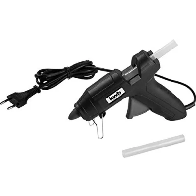 Immagine di kwb 989490 pistola per colla a caldo 11 mm incl. Perni adesivi, adesiva all&#039;artigianato, ufficio ecc., 20 watt, tempo di riscaldamento 3 5 min., Max. 195 C, TÜV/GS testati