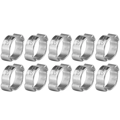Immagine di 10 pz Fascette Stringitubo Acciaio Inox Zincatura Morsetto per Tubo Flessibile Fascetta Tubi Fissi Regolabile in Inossidabile con Doppio Filo (13 15mm)