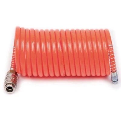 Immagine di FIAC Tubo a Spirale per Aria Compressa Completo di Raccordi universali. Diametro esterno 8mm, interno 6mm, Lunghezza 5 metri