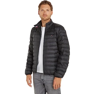 Immagine di Tommy Hilfiger Packable Circular Jacket Giacca da mezza stagione, Uomo, Taglia: Large, Black