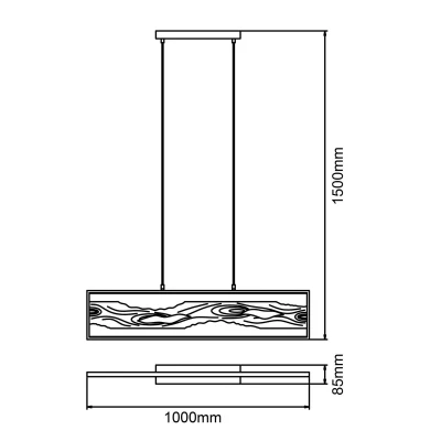Immagine di Brilliant Lampada LED a sospensione Chaumont di legno