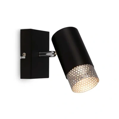 Immagine di Briloner Spot parete Plek GU10 nero/argento 1 luce