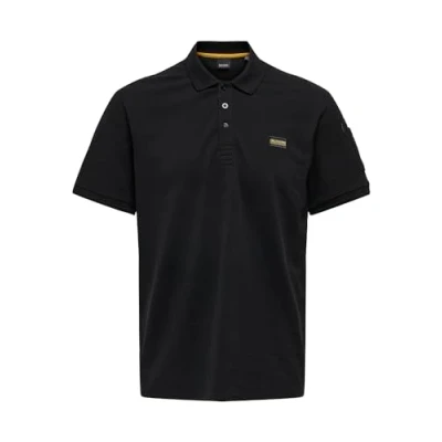 Immagine di ONLY &amp; SONS Onsdevon Reg AOP SS Polo CS, Nero/3, L Uomo