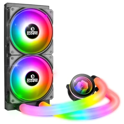 Immagine di EMPIRE GAMING Guardian P W240 Watercooling AIO PC Gamer Raffreddamento CPU Liquido ARGB 3 Pins 5V 2x120MM Intel LGA 1700/1200/115X/1366/2066/2011,AMD AM5/AM4 Nero