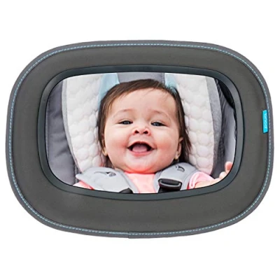 Immagine di Munchkin Specchietto Retrovisore per Bambini in Auto, Grandangolare Seggiolini Orientati Senso Contrario alla Marcia 100% Infrangibile e Testato, Accessori Auto l’Infanzia