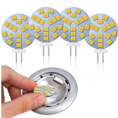 Immagine di Lamptobe 2W Lampadine LED G4, Lampadina G4 bianco caldo 2700K (equivalente a 20W), DC/AC 12V, per Luce sottopensile Faretto da incasso mobili, non dimmerabile 4 pezzi