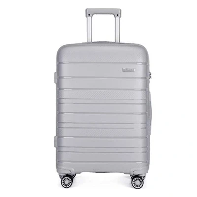 Immagine di KONO Valigia Bagaglio a Mano Rigida in Polipropilene Piccola Trolley 55cm con TSA Lucchetto e 4 Ruote, Grigio