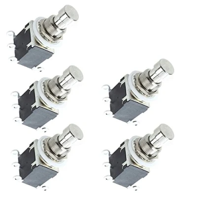Immagine di Mintice 5 X 6Pins DPDT interruttore a pedale momentaneo per la chitarra AC 250V/2A 125V/4A vero metallo bypass