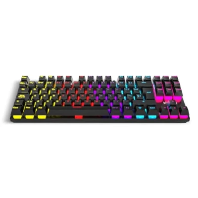 Immagine di KROM KASIC TKL Tastiera da gioco meccanica RGB Rainbow, senza tastierino numerico, modalità di gioco, anti gohsting, Windows 7/8/8.1/10, USB, layout spagnolo, nero