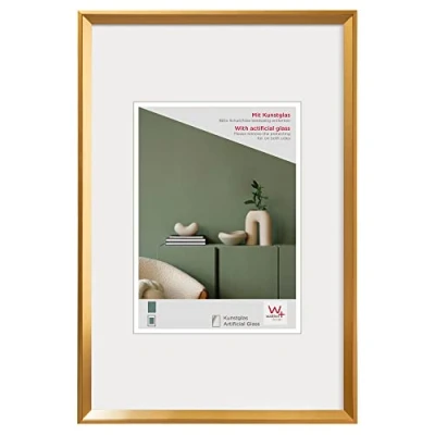 Immagine di walther design Desire DEX030G Cornice in materiale plastico, con vetro sintetico, 20 x 30 cm, dorato