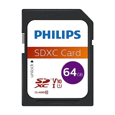 Immagine di Carte mémoire SDXC Philips Class 10 64 Go