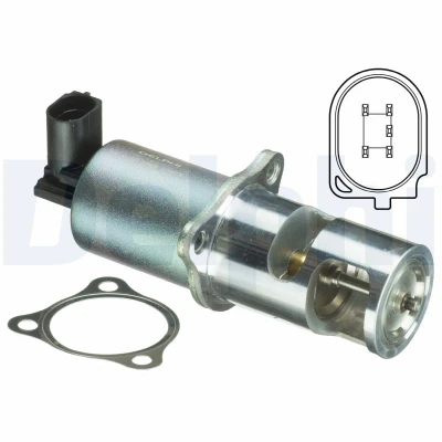 Immagine di DELPHI EG10398 12B1 Valvola EGR con guarnizioni RENAULT: TRAFIC 2 Kasten, CLIO 2, Kangoo I Express, OPEL: Vivaro A Van