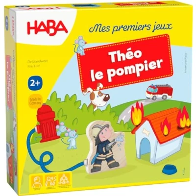 Immagine di HABA 303808 I miei primi giochi vigili del fuoco Emozionante gioco di memo per 1 4 giocatori dai 2 anni La scatola diventa una caserma dei giocabile, Colorato