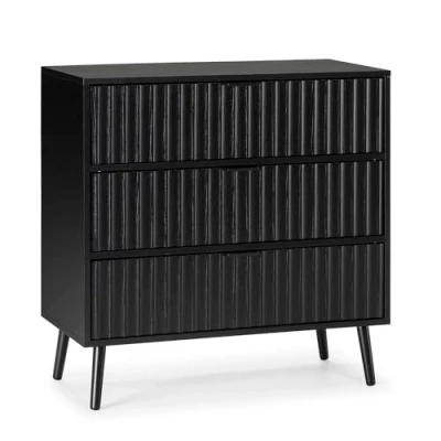 Immagine di HOMN LIVING Cassettiera Lluvia 3 cassetti Colore Nero, 80 cm (Larghezza) 40 (profondità) (Altezza)
