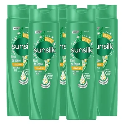 Immagine di Sunsilk Shampoo Ricci da Sogno Azione Anticrespo per Capelli Definiti ed Elastici 5 Flaconi 250 ml