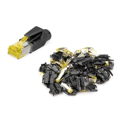 Immagine di DIGITUS Connettore di Rete RJ45 Cat 6A 10 Pezzi Hirose TM31 a crimpare Cat6A schermato per Cavi Rete, Patch, Ethernet 10GBase T 8P8C AWG 27/7 24/7