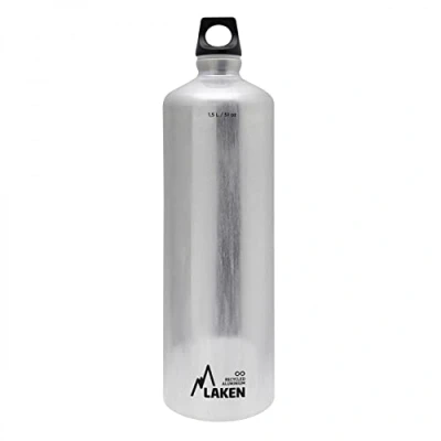 Immagine di Laken Futura Borraccia di Alluminio, Bottiglia d&#039;acqua con Apertura Stretta e Tappo a Vite Anello 1,5L, Alluminio
