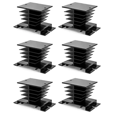 Immagine di QWORK 6 Pezzi Relè a Stato Solido SSR dissipatore in alluminio, di calore per 10A, 25A, 40A