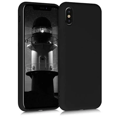Immagine di kwmobile Custodia Compatibile con Apple iPhone X Cover Back Case per Smartphone in Silicone TPU Protezione Gommata nero