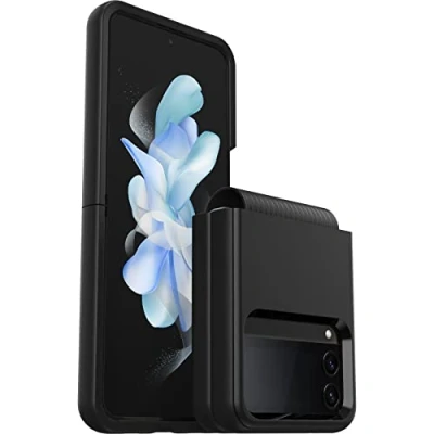 Immagine di Otterbox Cover per Samsung Galaxy Z Flip4Symmetry Flex, resistente a shock e cadute, in 2 pezzi, testata 3x vs norme anti caduta MIL STD 810G, telefoni pieghevoli, Nero