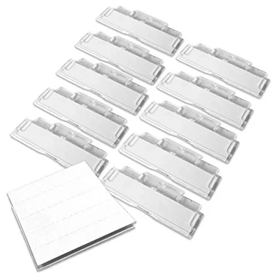 Immagine di 100 linguette e inserti per file sospesi, in plastica trasparente, con da appendere etichette riposizionabili, cartelle di sospensione, divisori indice (100 inserti)