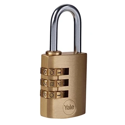 Immagine di Yale Lucchetto in ottone a combinazione Y150B/30/125/1 corpo 30mm, arco acciaio, 3 cifre