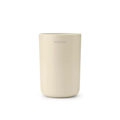Immagine di Brabantia ReNew Porta Spazzolini Organizer per Multipli Base Antigraffio Facile da Pulire Resistente alla Corrosione Accessorio il Bagno Soft Beige 8 x 11 cm