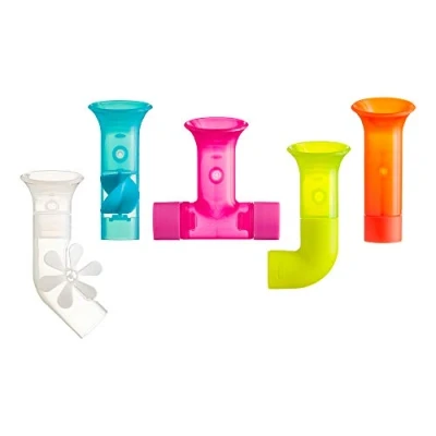 Immagine di TOMY Boon Pipes Baby Bath Toy, Accessories For Babies and Toddlers, 5 Multicoloured Water Time, Suitable 1, 2, 3 4 Year Olds
