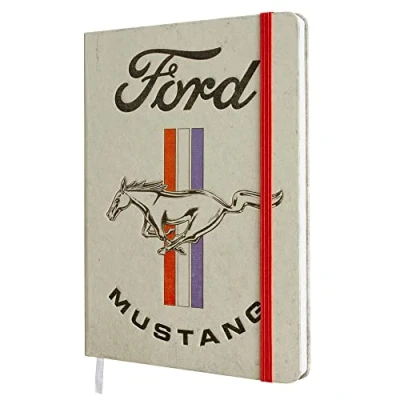 Immagine di Nostalgic Art Taccuino retrò a puntini, Ford Mustang Horse Logo Idea regalo per amanti di auto, Bullet Journal dotted, Design vintage, A5