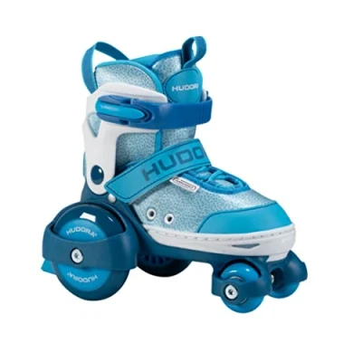 Immagine di HUDORA pattini a rotelle My First Quad cyan, misure 30 33, di qualità per bambini fino 20kg, regolabili, sicuri e con grandi iniziare