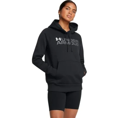 Immagine di Under Armour 1386512 1 MD Rival Felpa con cappuccio in pile Wordmark Nero