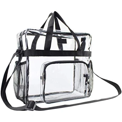 Immagine di Yushu Borsa a tracolla trasparente portatile con chiusura cerniera, regolabile