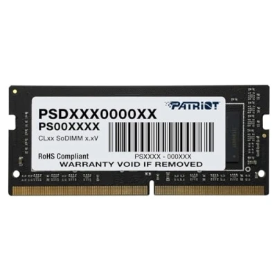 Immagine di Patriot Memory Serie Signature SODIMM Memoria Singola DDR4 3200 MHz PC4 25600 32GB (1x32GB) C22 PSD432G32002S