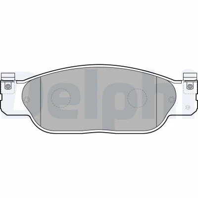 Immagine di DELPHI LP1468 Kit pastiglie freno Non predisposto per contatto segnalazione usura con lamierino anticigolío accessori JAGUAR: S Type, XJ Sedan