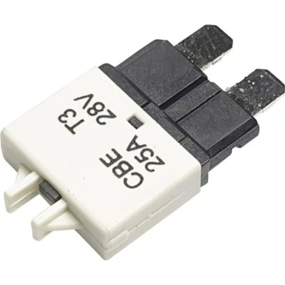 Immagine di Hansor Circuit Breaker Standard, type 3, Manual Reset, 25A CBE3 Series Interruttore automatico fusibile piatto standard 25 A Bianco 1 pz.