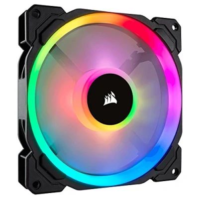 Immagine di Corsair 2x LL140 RGB Dual Light Loop Ventola per PC case Nero, (L x A P) 140 25 mm incl. Illuminazione LED