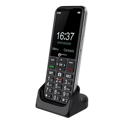 Immagine di Geemarc CL8600 Telefono Cellulare 4G con Volume di Ricezione Amplificato, Pulsanti Grandi, Funzione SOS e Tasti Memoria Per Anziani gli Audiolesi Sbloccato Bluetooth Versione IT