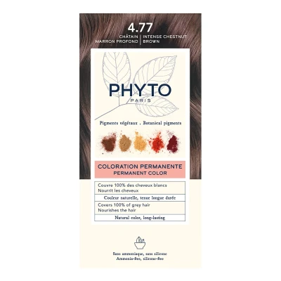 Immagine di Phyto Phytocolor Colorazione Permanente Tinta Numero 4.77 capelli colore castano marrone intenso