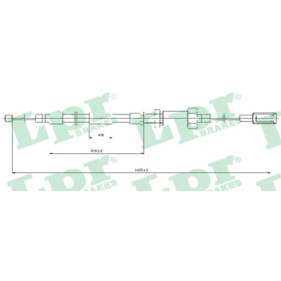 Immagine di LPR C0131B Cavo Freno 1463/645 a disco FIAT: Ducato II Van, Bus
