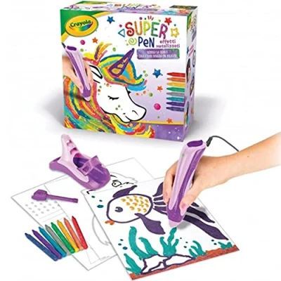 Immagine di Crayola Superpen Effetti Metallizzati Disegno Artistico Accessori e Playset, Multicolore, Set da 14 pezzi, 5.01007E+12