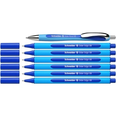 Immagine di Schneider 152257 Slider Edge XB e Rave penna a sfera (colore inchiostro: blu) 6+1 pezzi