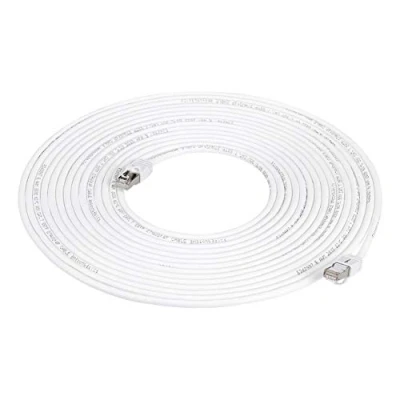 Immagine di Amazon Basics Cavo di rete Ethernet patch Cat7 ad alta velocità gigabit con connettori RJ45, bianco, 15m (confezione da 1)