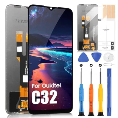 Immagine di LCD Schermo per Oukitel C32 Display 6,52&quot; Sostituzione dello Touch Screen Digitizer Full Assembly con Riparazione Kit