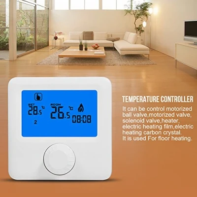 Immagine di Regolatore di temperatura, display LCD digitale HYO6BW temperatura con termostato programmabile per riscaldamento, alta sensibilità e precisione