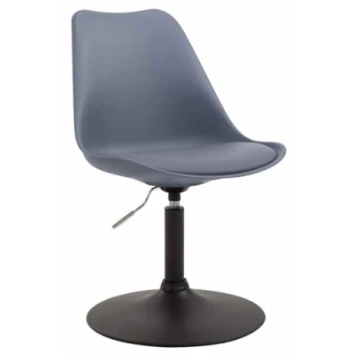 Immagine di CLP Sedia Pranzo Regolabile Maverick In Polipropilene I Design Rosa Scandinavo Base Tonda Metallo, Colore:grigio, Colore del telaio:nero