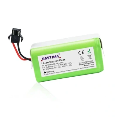 Immagine di NASTIMA 14,4V 2600mAh Batteria di Ricambio per IKHOS Netbot S14 S15, Lefant T700/M201, Eufy RoboVac 11 11S 15C MAX 15T 30 30C 35C, Ecovacs Deebot N79 N79S DN622 Conga 990 1090 1790 1990