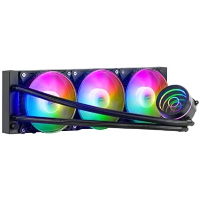 Immagine di Mars Gaming ML ONE360, Raffreddamento a Liquido CPU, TDP 550W, Infinity Mirror, 3x Ventole FRGB Silenziose, Universale Multisocket, Nero