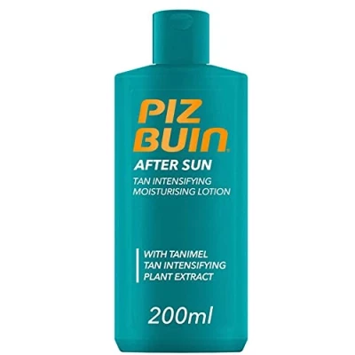 Immagine di PIZ BUIN Latte Doposole Intensificatore di Abbronzatura, corpo ad assorbimento rapido idratante, Dopo sole acceleratore abbronzatura con Vitamina E, 200 ml