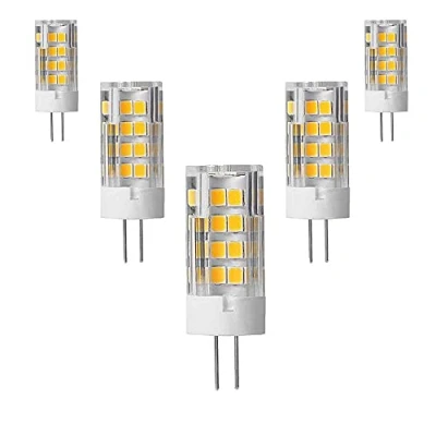 Immagine di OUKAIDE 5 Pezzi lampadine LED G4 5W 51 SMD 2835LEDs Lampada AC220 240V bianca calda 3000k Lampadina super brillante 500LM Angolo del fascio 360 Base in ceramica Non dimmerabile